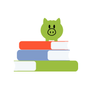 pig with books
